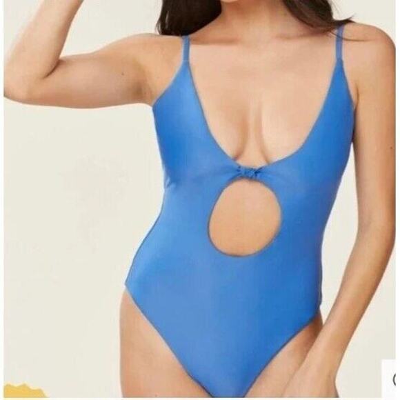 Andie Swim The Santorini One Piece Compressive Minimalist Horizon Blue NWT Small - Picture 1 of 8